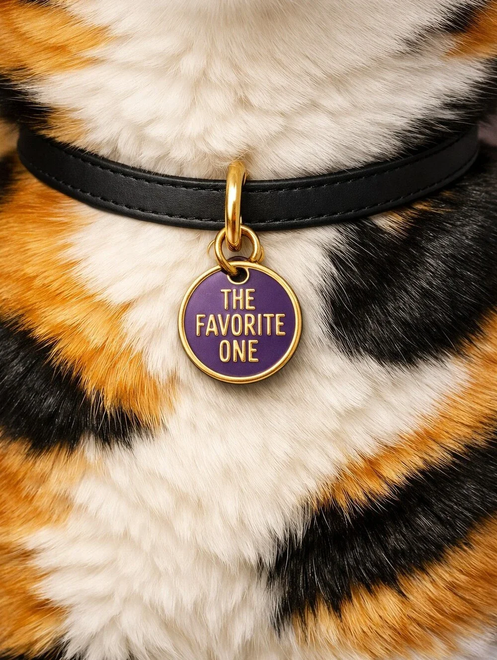 Dog/Cat Pet Collar Charm -The Favorite One, Metal Enamel SMALL .75